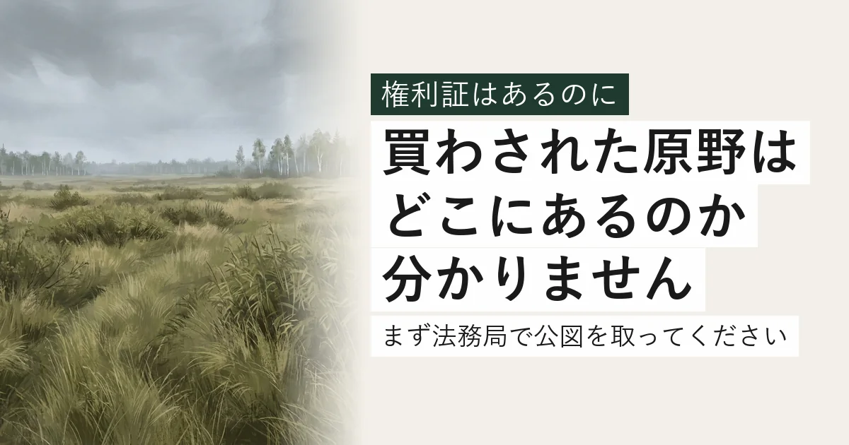 建物も道も看板も無い夏の原野。どこからどこまでが自分の土地なのか分からない